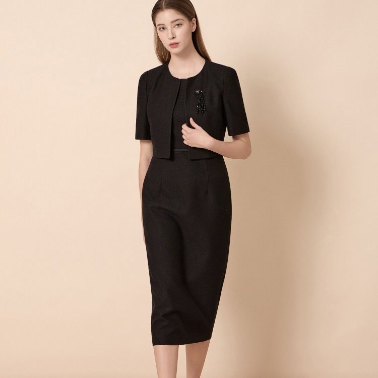 [롯데백화점] 지고트 여성 슬리브리스 롱 원피스 자켓 세트 JS5A0OP304