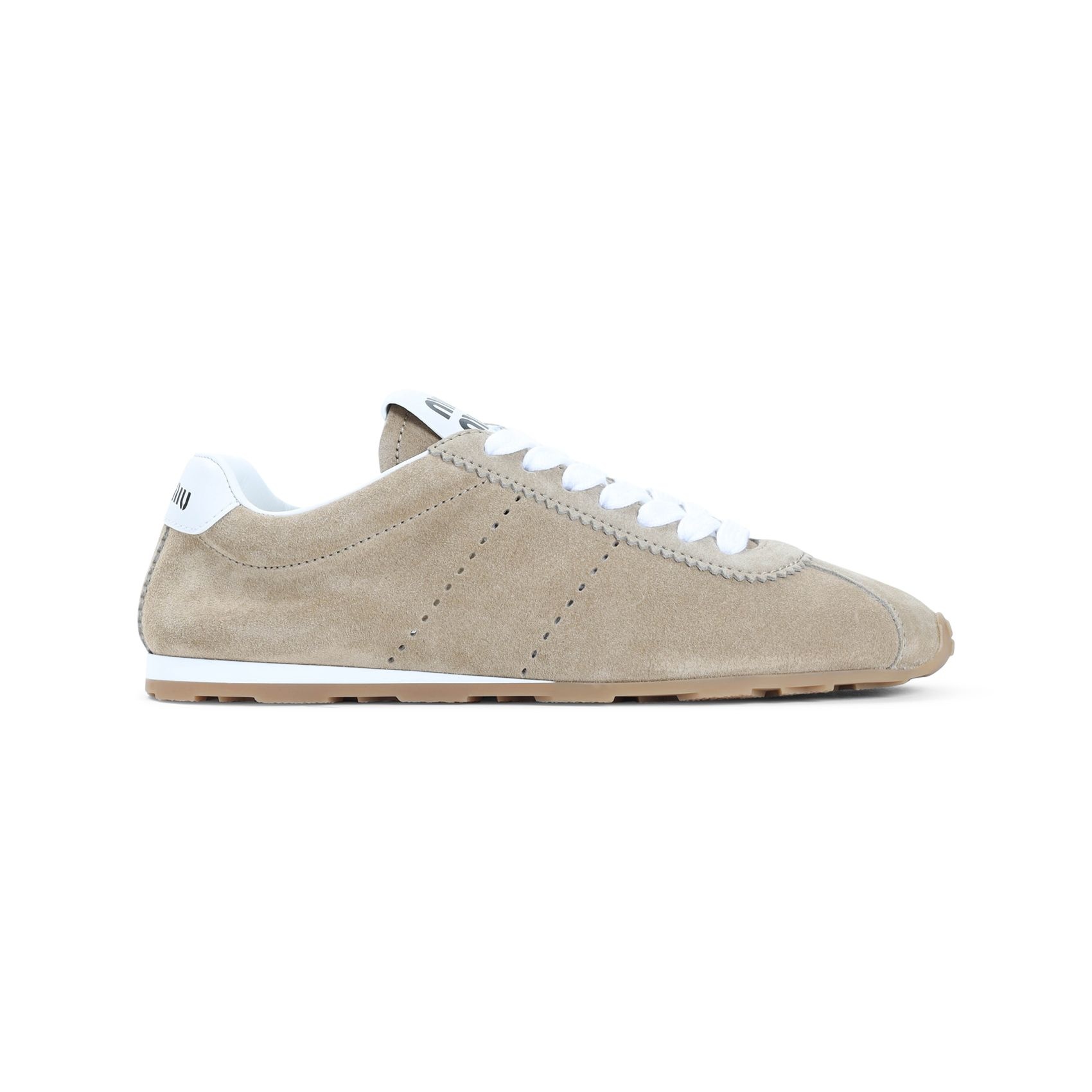 미우미우 Conti 미우미우 Cappuccino suede Plume 스니커즈 5E114EF005054F0F24