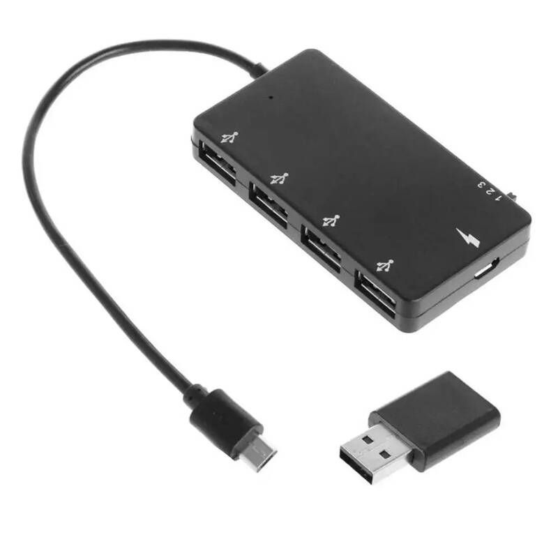 UnKnown [해외] EastVita-4 포트 마이크로 USB OTG 허브 전원 충전 어댑터 분배기 케이블 안드로이드 윈도우즈 노트북 액세서리 미러