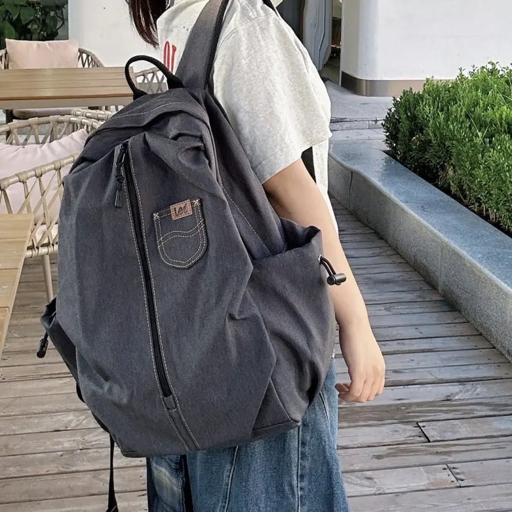 Lee 데일리 백팩 여행 가방 베이지, 블랙데님, 블루데님 LE230067M