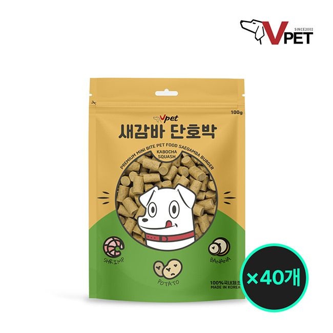 미미펫 [패션플러스][미미펫]새감바 버거 단호박 100G 40팩 /새우,감자,단호박/(유통기한 22.3.20)