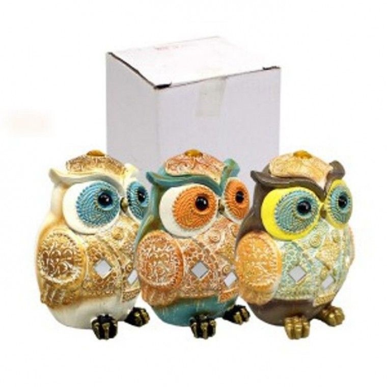 부엉이 장식 인테리어 소품 집 꾸미기 대 3색 집들이선물 owl-decorated doll