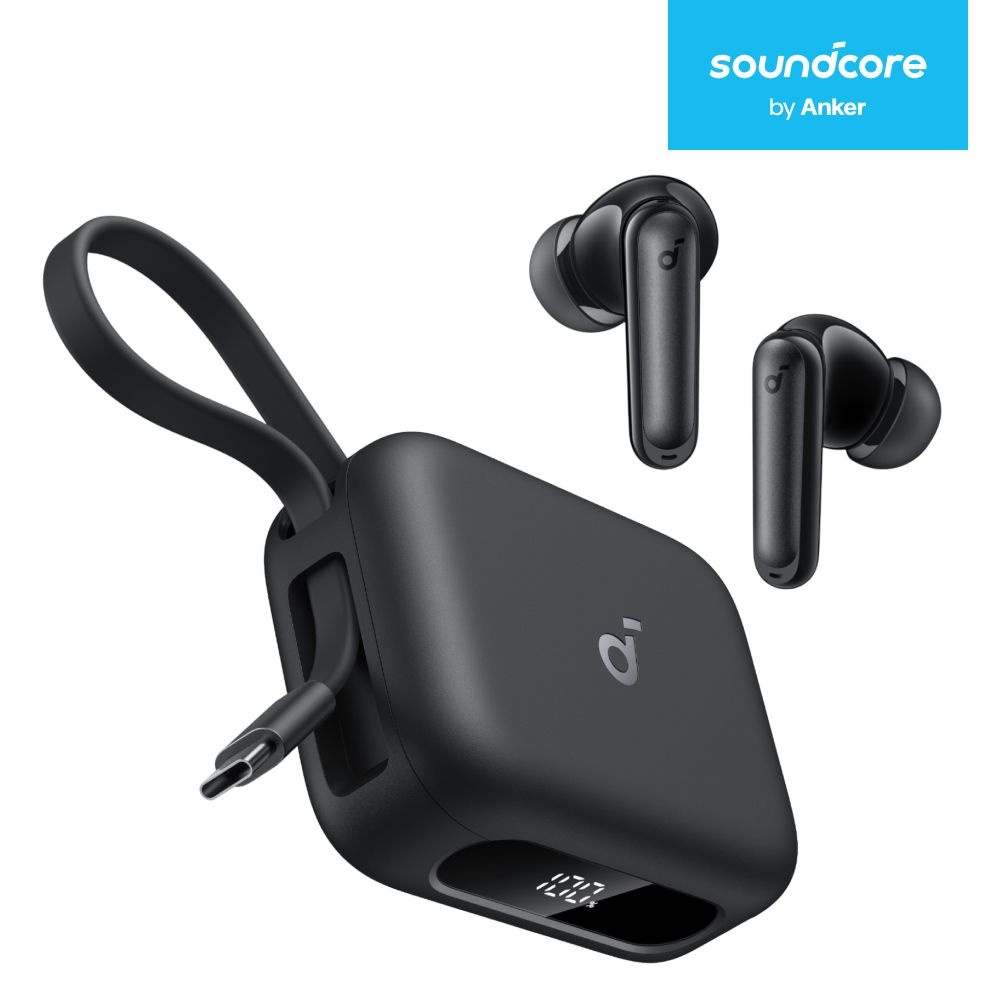 ANKER 앤커 사운드코어 P41i 노이즈캔슬링 블루투스 이어폰 2 in 1 보조배터리 3000mAh 10W C타입 케이블 일체형 A3937
