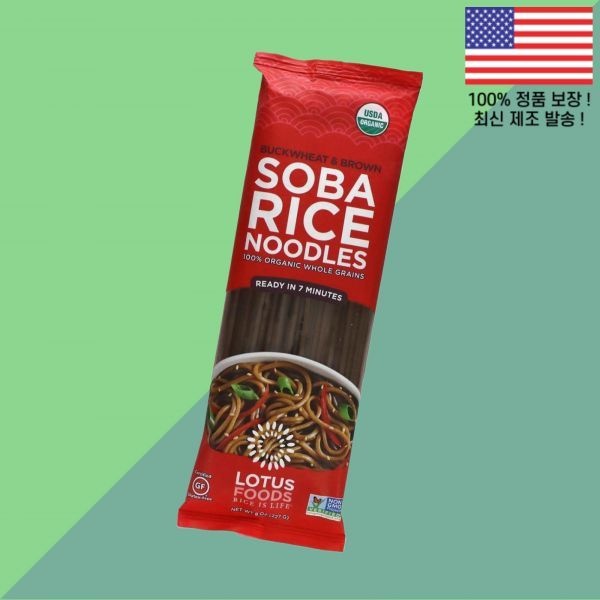 Lotus Foods [해외] 로터스 푸드 메밀 현미 국수 8온스 227g Lotus Foods Buckwheat Brown Soba Rice Noodles 8oz