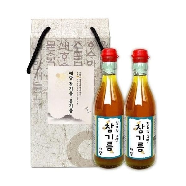 참기름 2구 350mlx2 케이스 100통참깨 저온착압딱1회