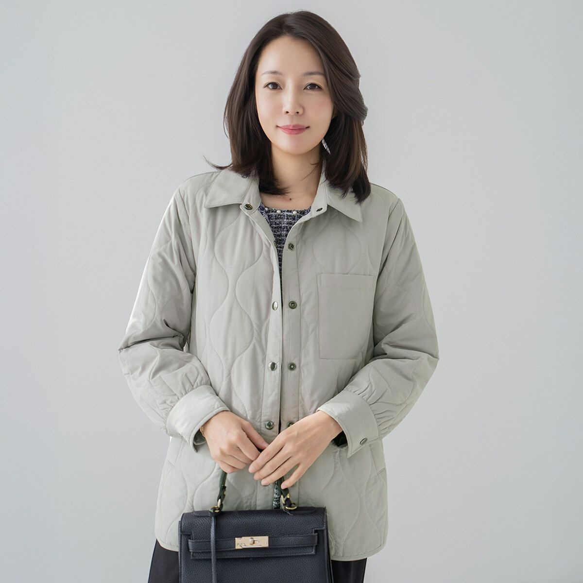 마담4060 [패션플러스][마담4060]엄마옷 마담4060 라운드도트패딩 여성 데일리 점퍼-RJP2601008-