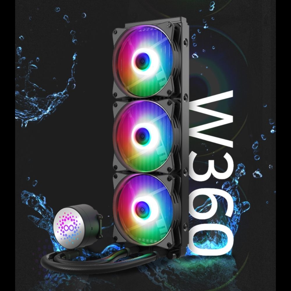 저소음설계 RGB지원 3팬 CPU 수냉쿨러 / 펜 커스텀 유니트 칠러 컴퓨터 PC