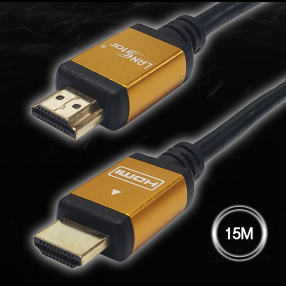 21대9 화면비율 지원 골드메탈 HDMI 케이블(15M) CABLE 호환 노트북 어댑터