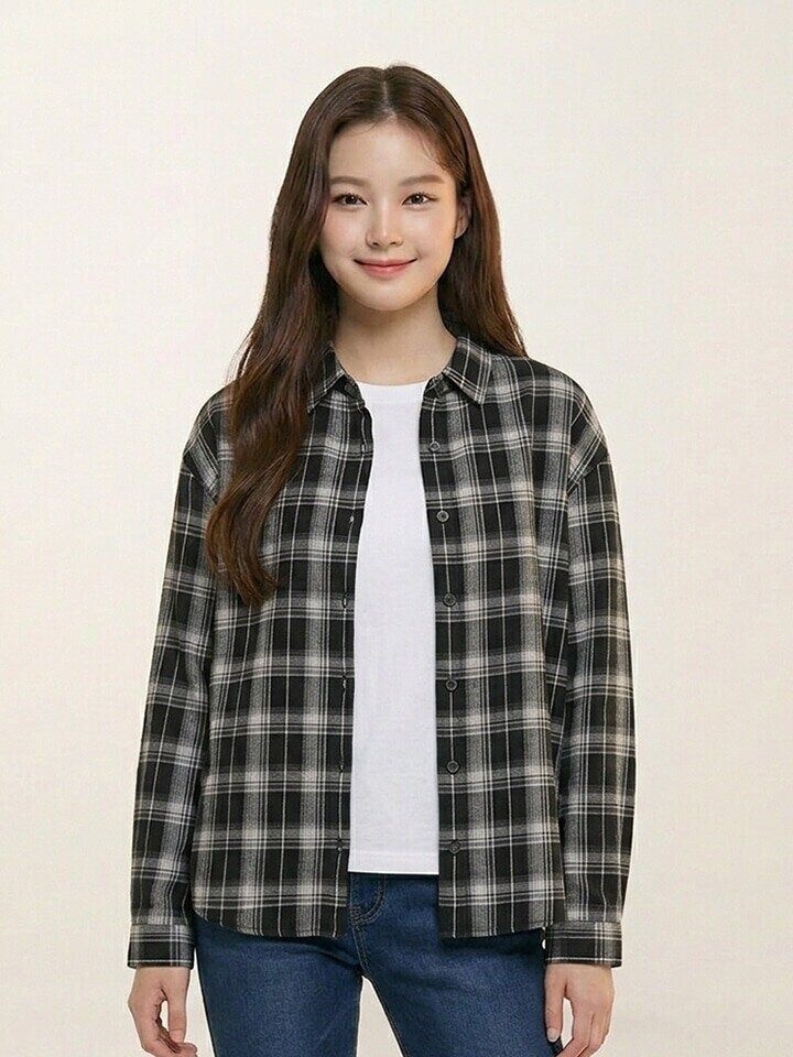 행텐틴즈 여아 헴라인 체크 셔츠 14570-120-403-09-100SC