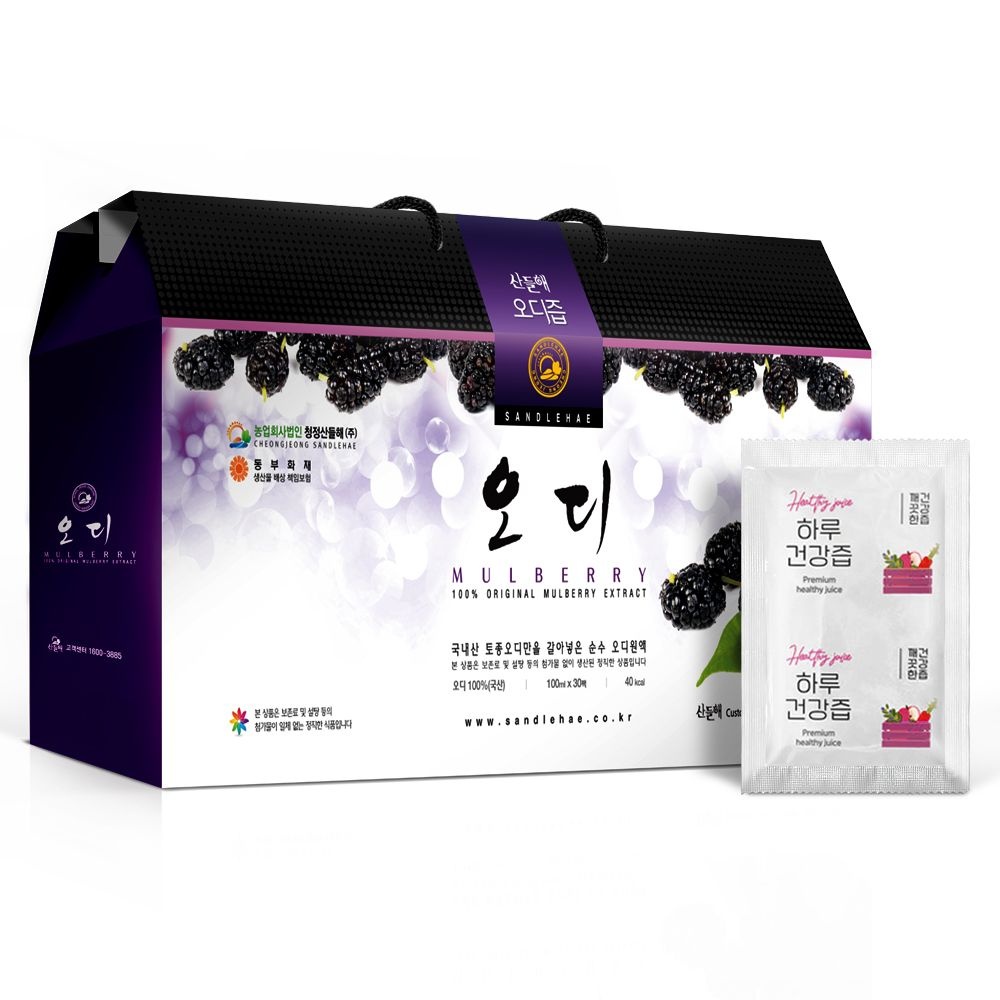 산들해 토종 오디즙 120팩 오디원액100%