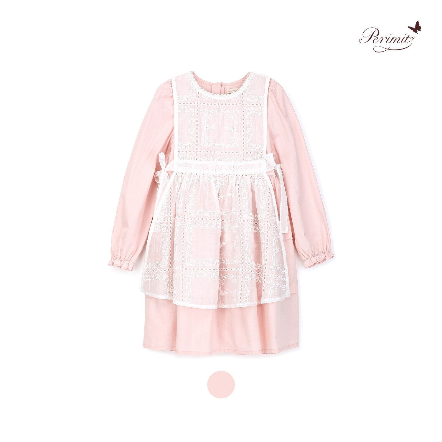 페리미츠 [모다아울렛][페리미츠]자수VEST OP세트. 조끼 레이어드 원피스 P2611O652_CA 천안아산점