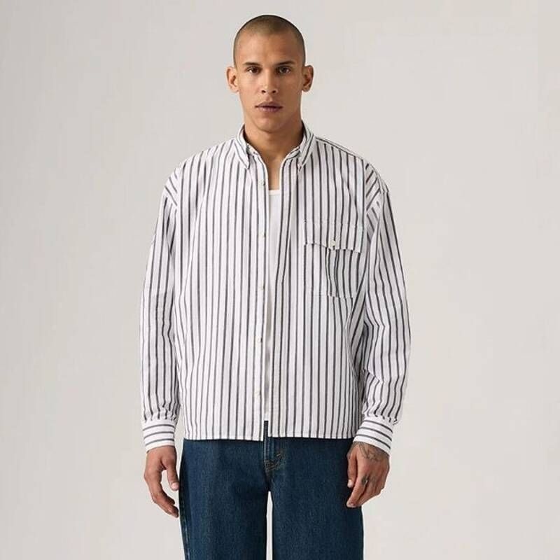 리바이스 <매장정품> 리바이스 LEVIS 남성 잔트 크롭 셔츠 스트라이프 004GC-0002 706234