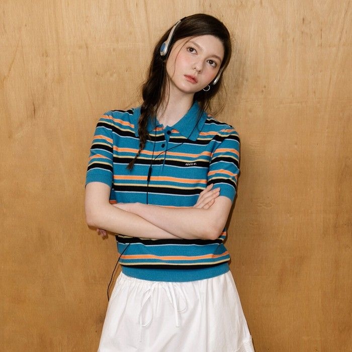 나이스클랍 MULTI STRIPE KNIT PULLOVER X265PWK401