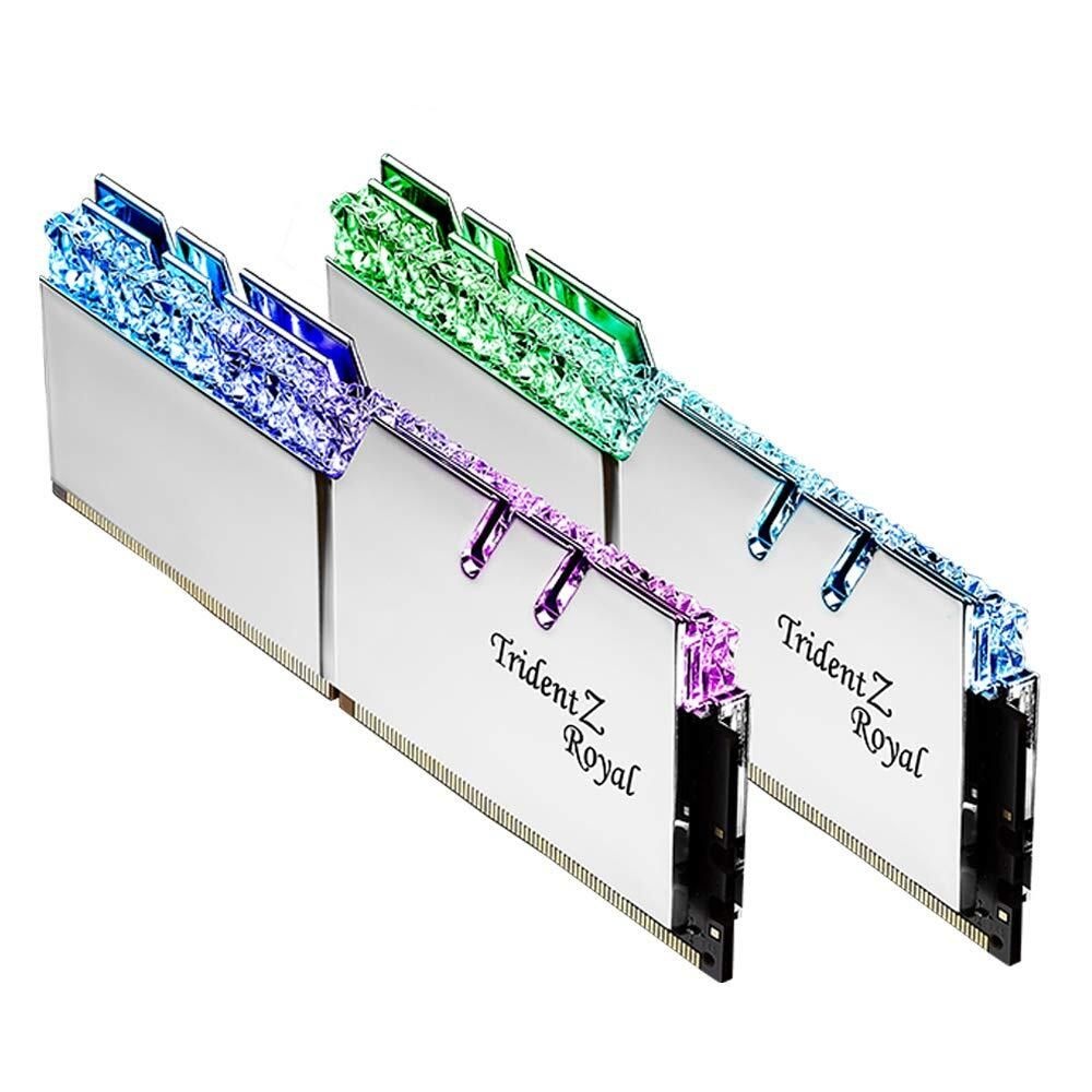 G.SKILL [해외] 0262005 G.스킬 Skill 트라이던트 Z 로얄 시리즈 32GB (2x16GB) CL16 RGB DIMM DDR4 3200 데스크탑 메모리 (F4-3200C16D-32GTRS)