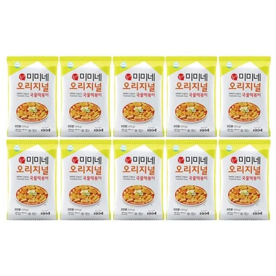 [APP전용] 미미네 오리지널 국물떡볶이 570g 10봉 (30인분)/ 소비기한26.9.22