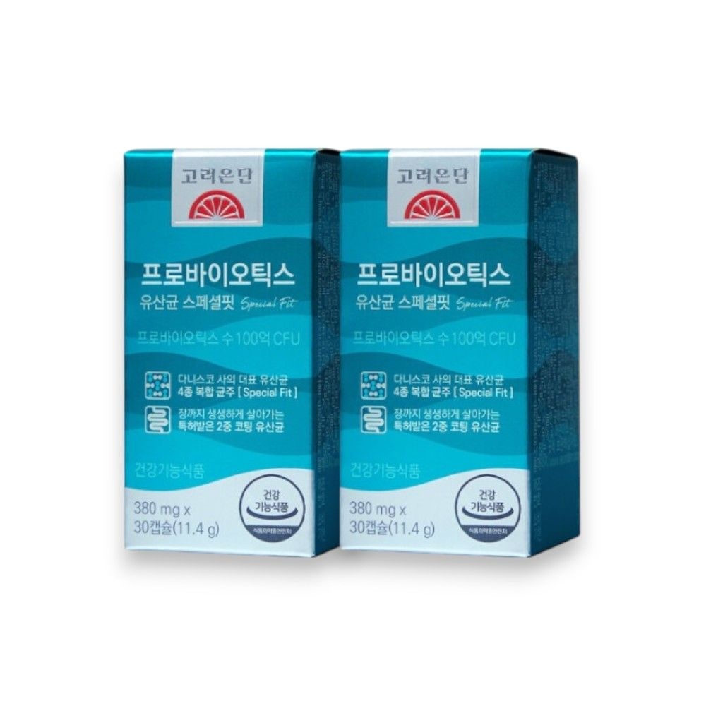 고려은단 프로바이오틱스 유산균 스페셜핏 380mg 30캡슐 2개