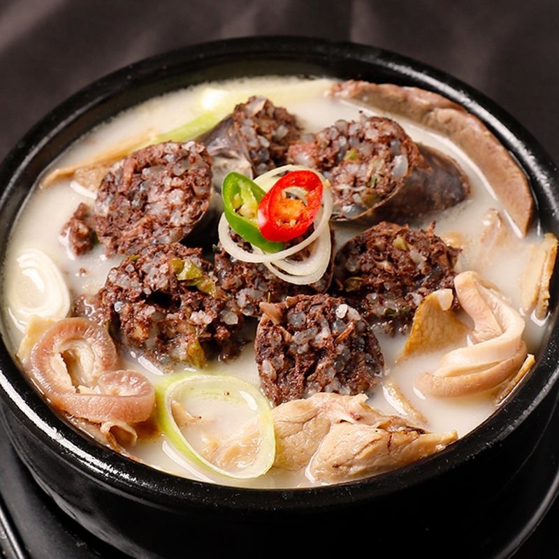 [백암 순대국]백암 고기순대국640g X4팩 순살고기 듬뿍 (백암 고기순대국640x4봉)