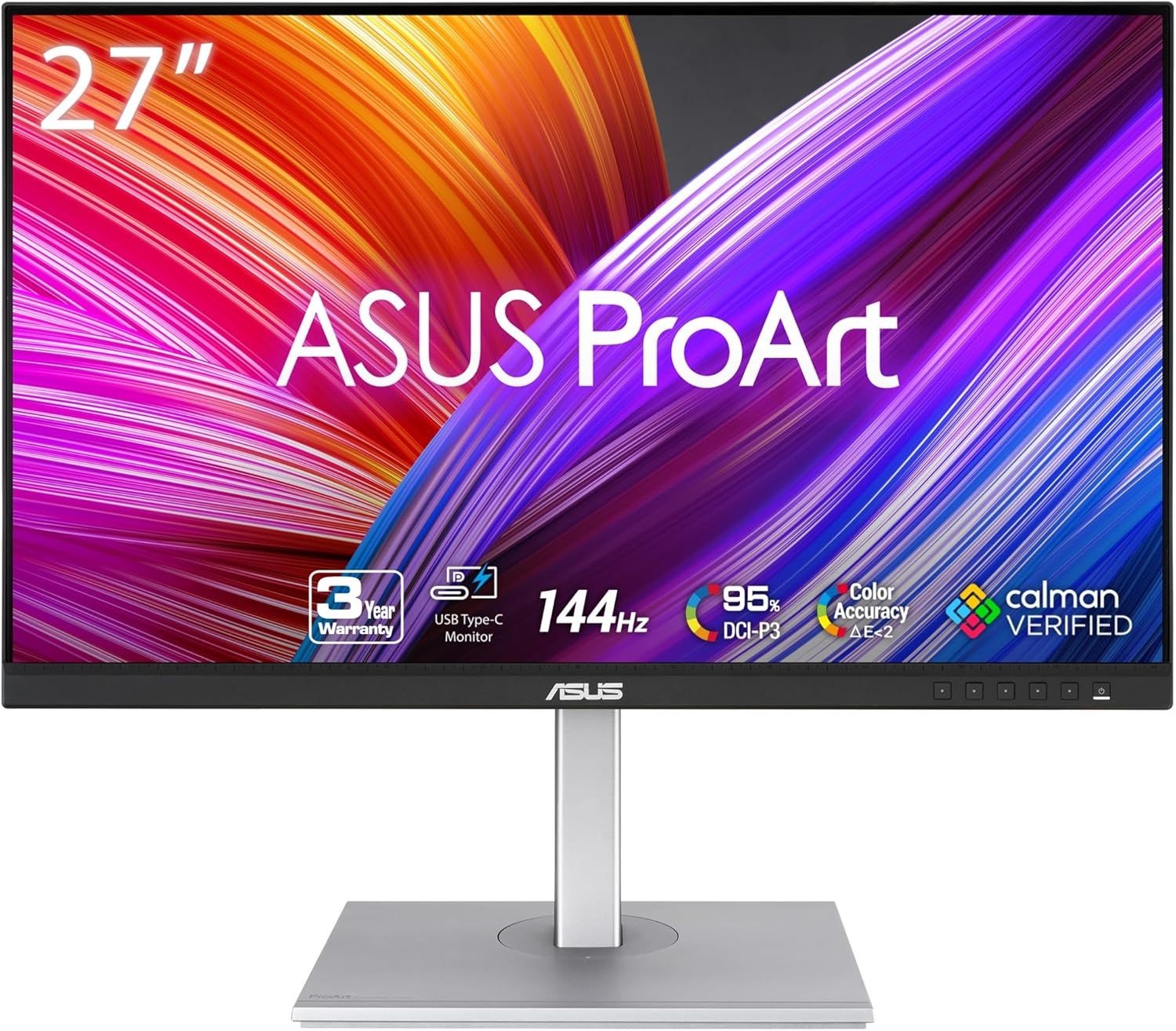 ProArt 디스플레이 27\\u20D 440P 프로페셔널 모니터(PA278CGV) IPS QHD(2560 x 440) 44Hz 95 IP3 δE 2 Calman 검증 USBC PD 90W FreeSync