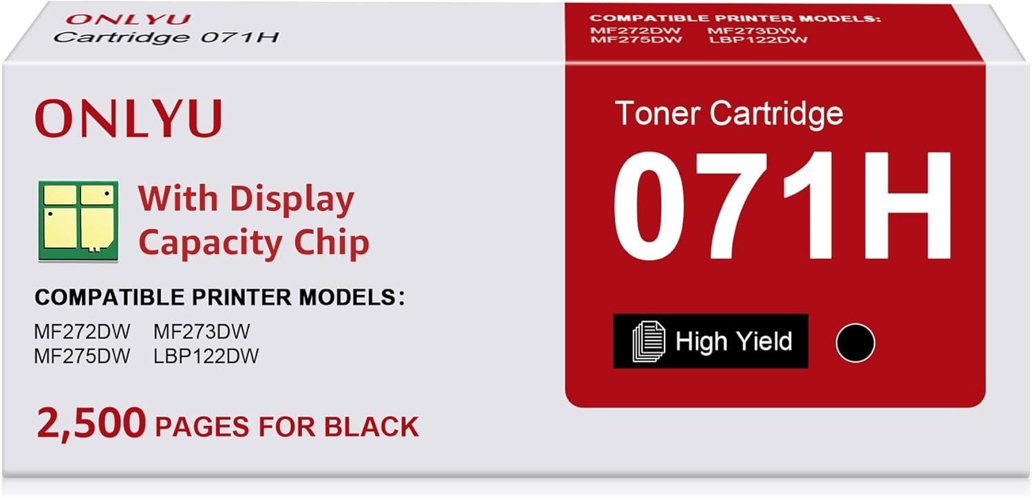 07H 07 블랙 토너 카트리지용 ONLYU 호환 카트리지 2500페 Imageclass LBP22dw MF272dw\/MF273dw\\/MF275dw iSensys 프린터(고출력