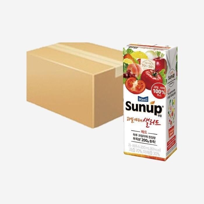 [엘루맘] 썬업 과일야채샐러드 레드 200ml 48팩 (19397065)