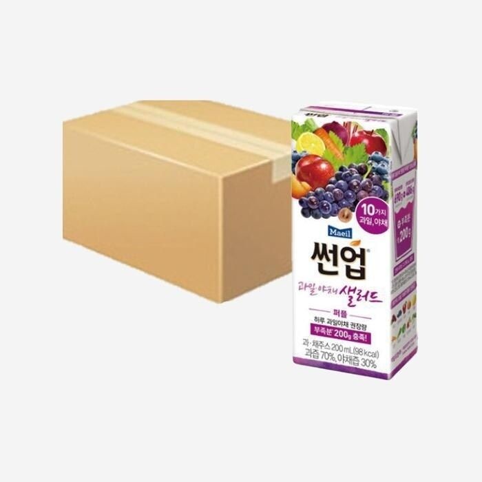 [엘루맘] 썬업 과일야채샐러드 퍼플 200ml 48팩 (19397079)