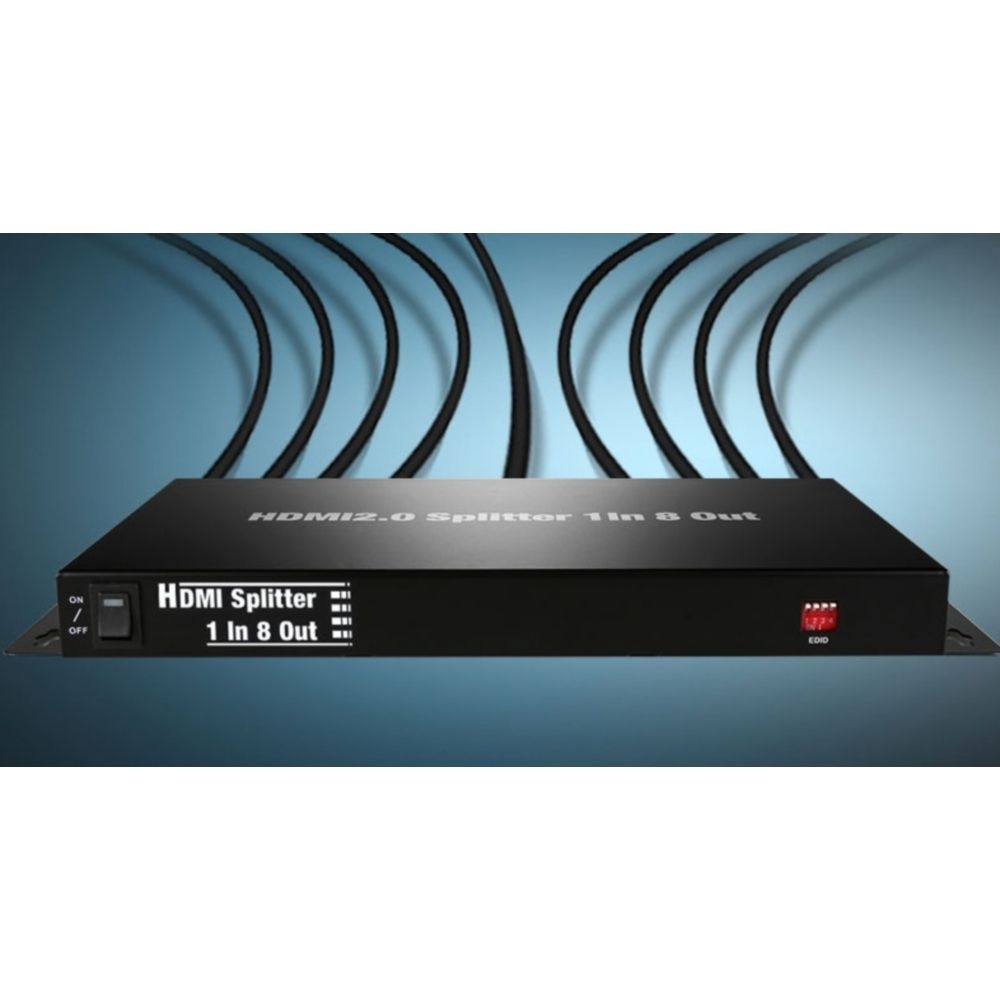 EDID내장 딥스위치 HDMI2.0 분배기(8대1) 모니터 시스템 셀렉터 MATRIX DVI