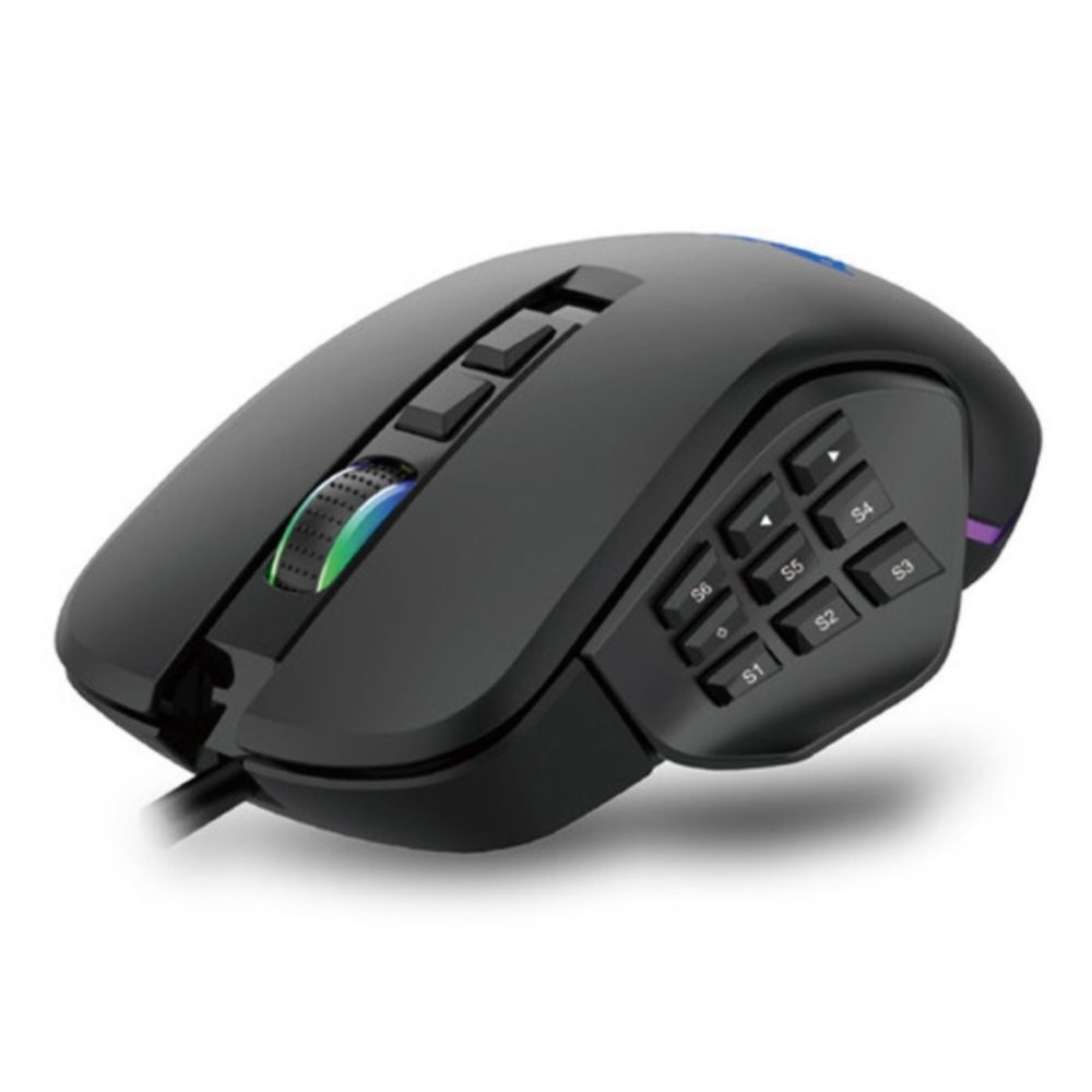 BLC 협력사 6단 DPI조절 10000DPI RGB 게이밍마우스(블랙) 오버워치 사무용 PC방 광 롤