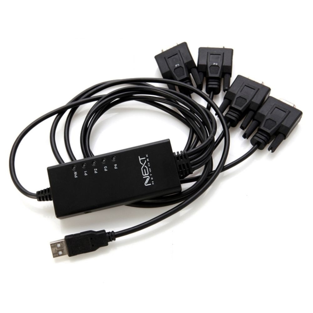 최대1Mbps 전송 USB AM-RS232 시리얼케이블(4포트) 광 단자 액정 어댑터 선