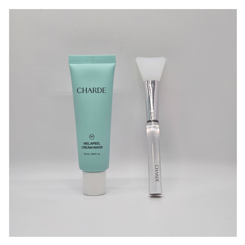 샤르드 CHARDE 멜라필 크림 마스크 멜라닌 기미 흡착케어 흑자 팩 50ml 3개(+실리콘브러쉬)