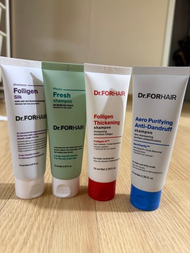 닥터포헤어 샴푸 4종 체험키트 70ml X 4개 (폴리젠+실크+프레시+비듬)
