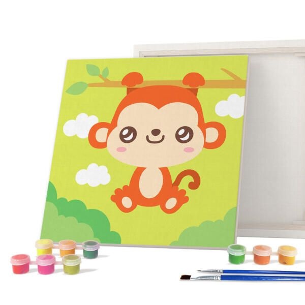 (현대Hmall) 아트박스/아이러브페인팅 DIY캔버스형 그림그리기 20x20cm 12간지_원숭이