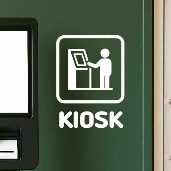 (현대Hmall) 아트박스/코이핀즈 kiosk 키오스크 심플영어 픽토그램 안내 스티커 - small