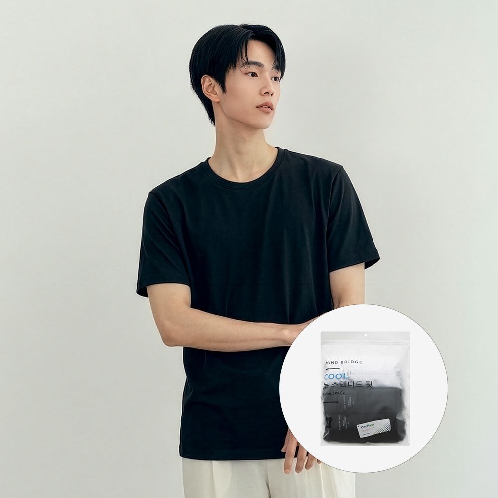 [롯데온] 에어홀 반팔 티셔츠_3팩_4colors (15,680원/무료)