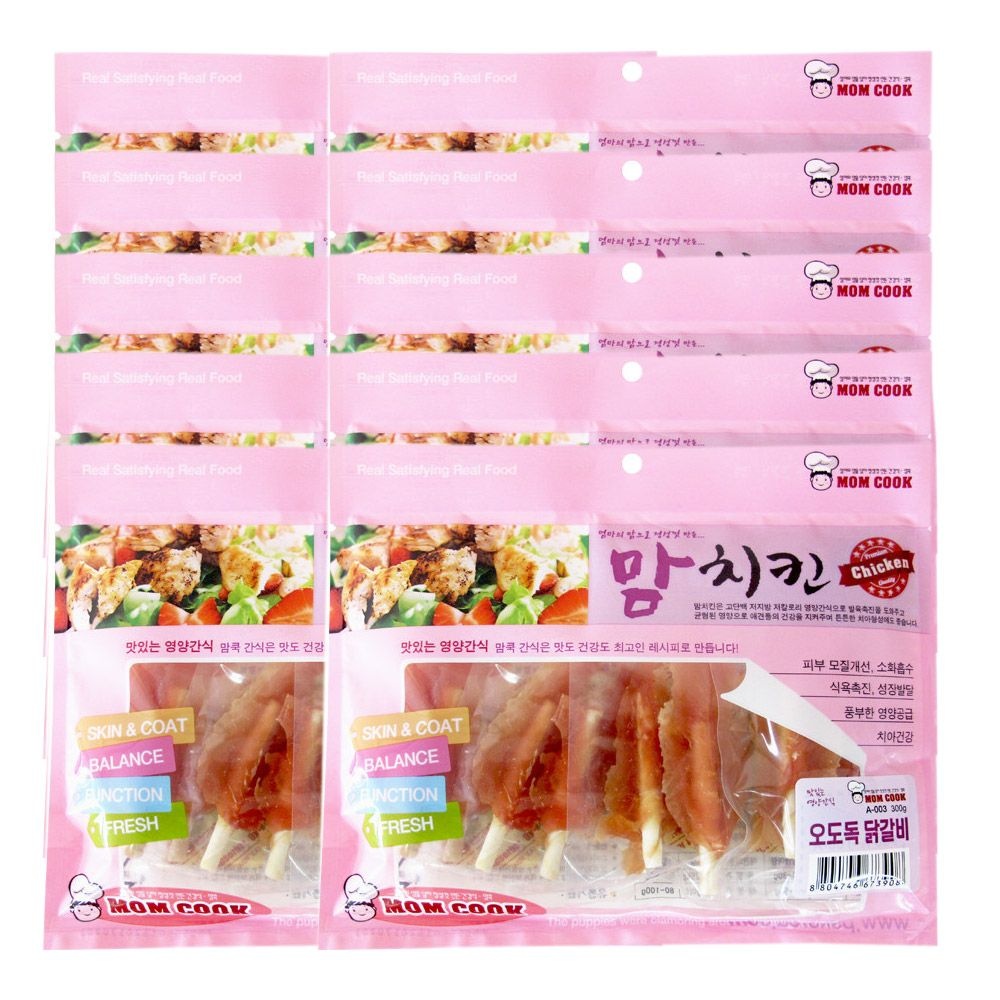 (현대Hmall) 맘쿡 오도독닭갈비 300g x 10개 강아지 사사미 간식