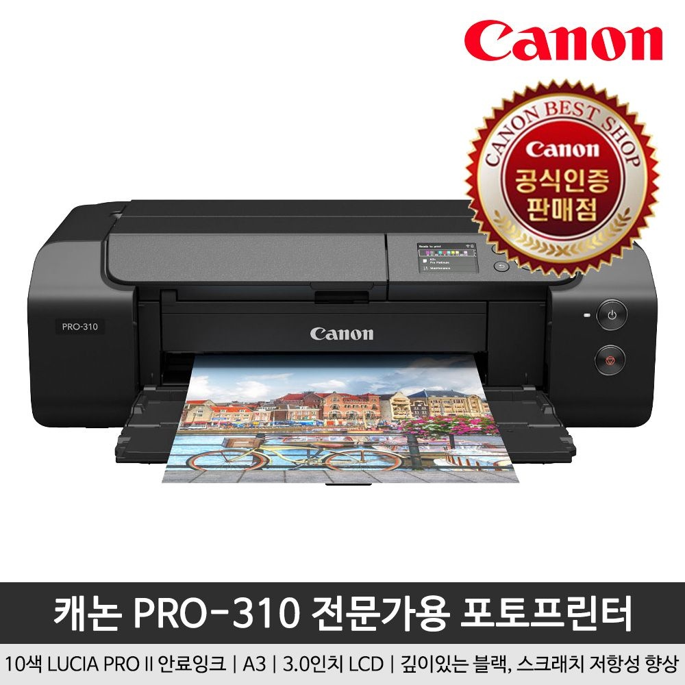 캐논 정품 PRO-310 A3 포토 프린터 고화질 전문가용 10색 안료잉크