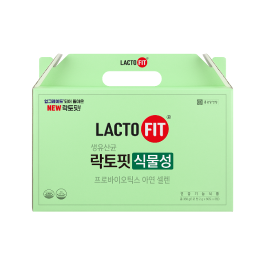 종근당건강 생유산균 락토핏 식물성 프로바이오틱스 아연 셀런 180포 6개월분