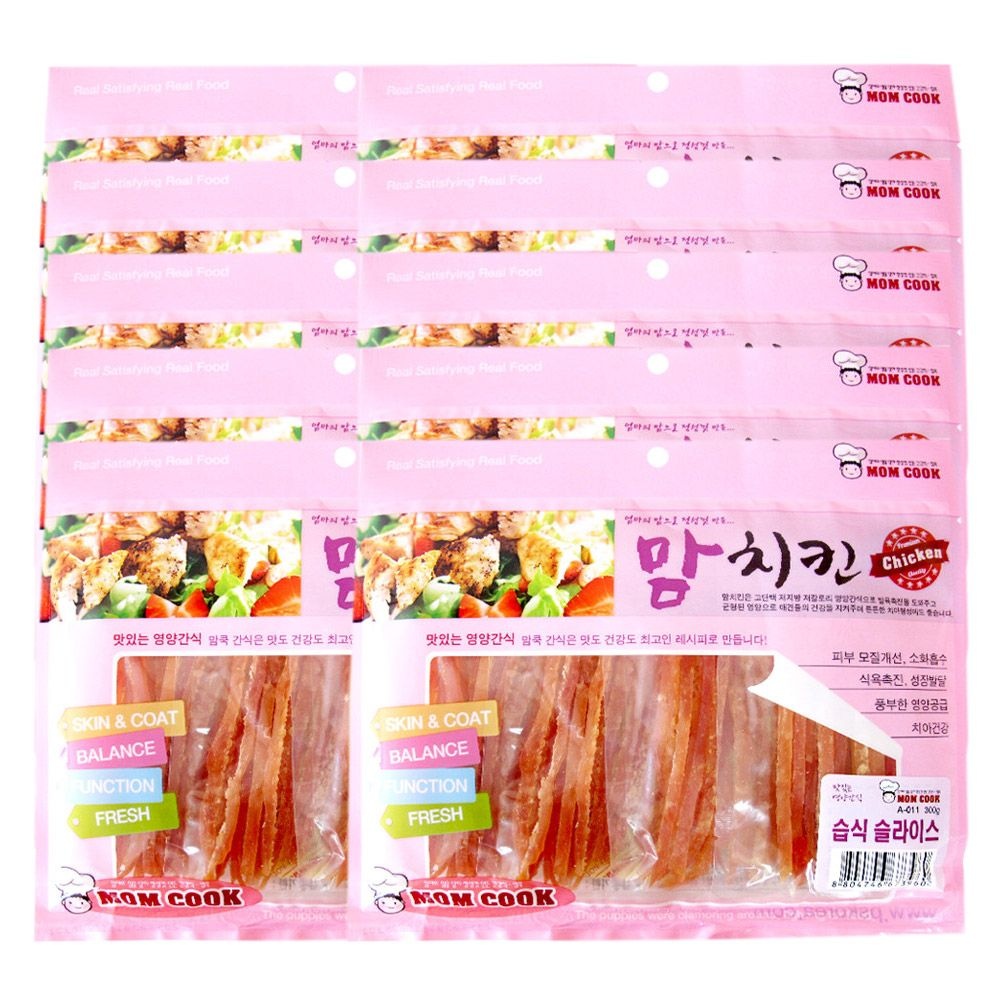 (현대Hmall) 맘쿡 습식슬라이스 300g x 10개 강아지 사사미 간식
