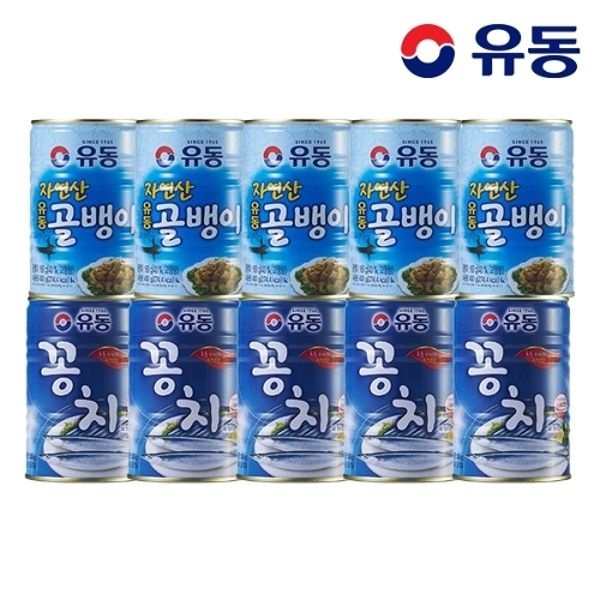 [유동] 자연산골뱅이 400g x5개 +꽁치 400g x5개