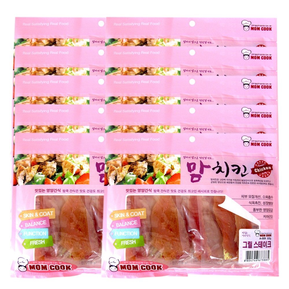 (현대Hmall) 맘쿡 그릴스테이크 300g x 10개 강아지 사사미 간식