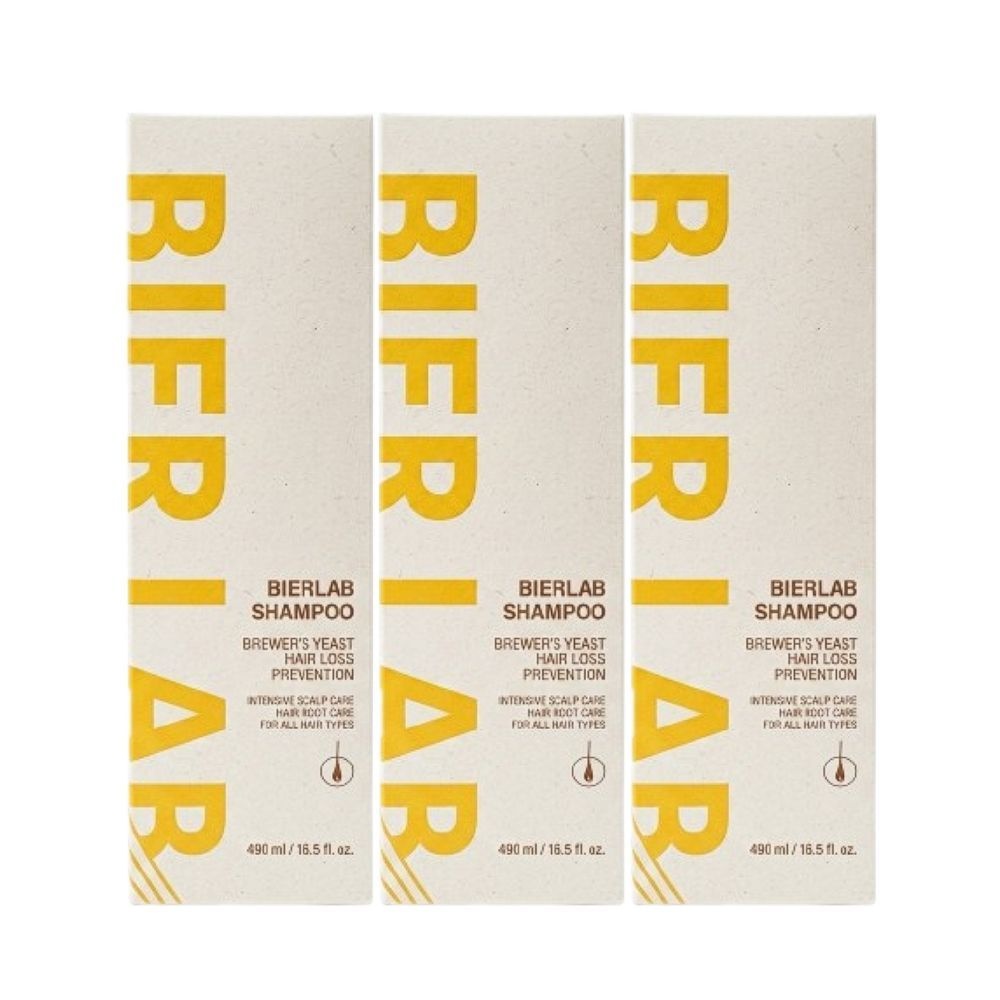 비어랩 맥주효모 탈모샴푸 490ml 3개