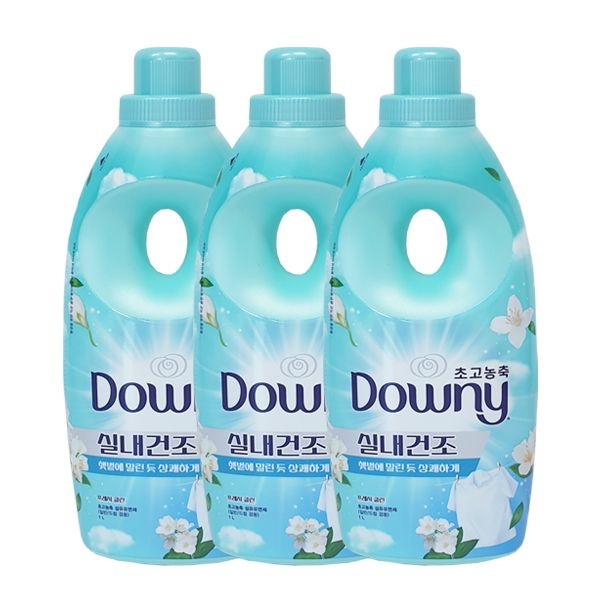 다우니 초고농축 섬유유연제 실내건조 프레시 클린 1L x3
