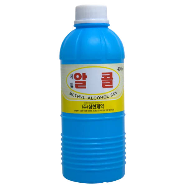 삼현 메칠알콜 400ml 1개 기름때 공업용 메틸알코올 램프 경유