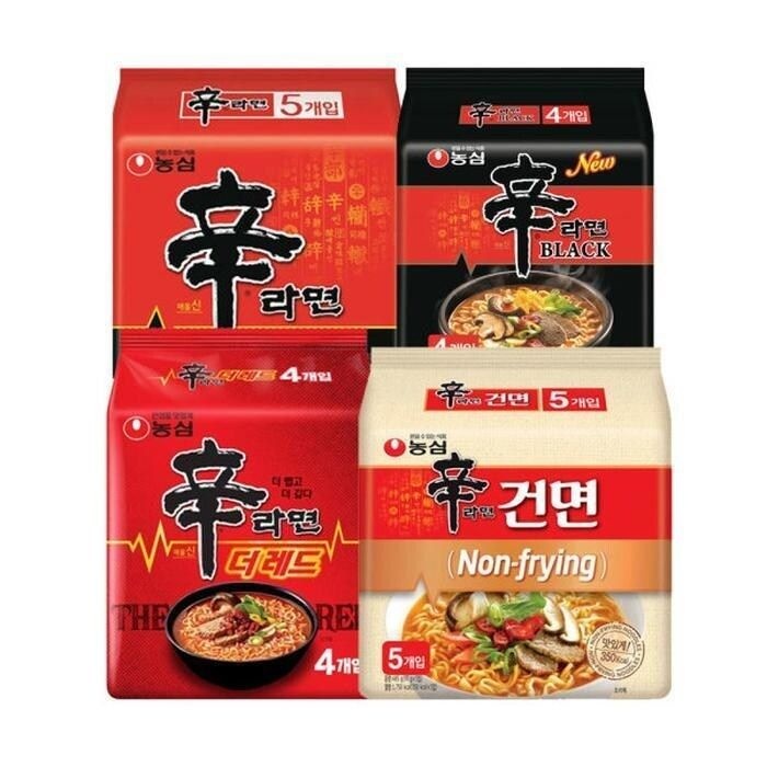 신라면 5입+신라면 블랙 4입+신라면 더레드 4입+신라면 건면 5입 총18개 (413...