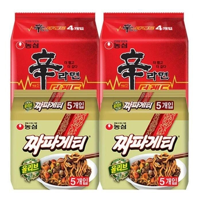 신라면 더레드 8봉 짜파게티 10봉 총18개 (41335941)