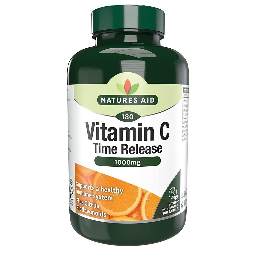 [해외] 네이쳐스 에이드 비타민C 1000mg 180정 타임 릴리즈 Natures Aid Vitamin C Time Release 1000 mg, Immune