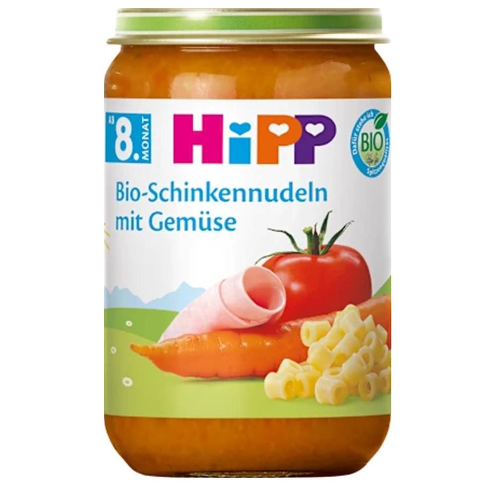 HiPP [해외] HiPP 햄 앤 누들 220g 4팩 베지터블 Ham and noodles with vegetables, suitable from 8 months, 220g