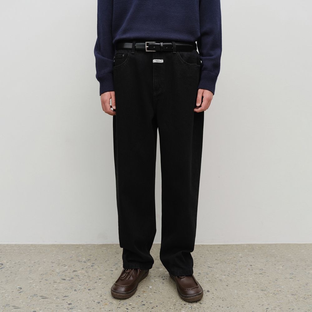 M WIDE BAGGY DENIM black