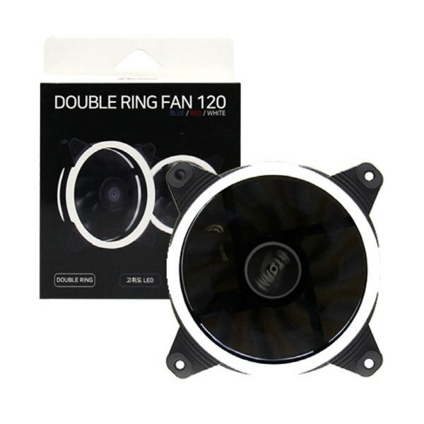 에이원아이엔티 에이원 AONE 더블링팬 120 화이트 시스템쿨러 120mm 저소음 쿨링팬