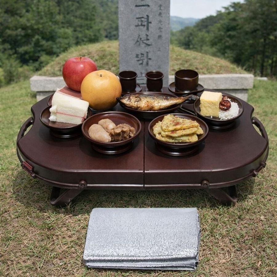 휴대용 제기 세트 성묘 산소 휴대용 제기상 제사상 성묘상 성묘용 산소용 차례상 미니 20P