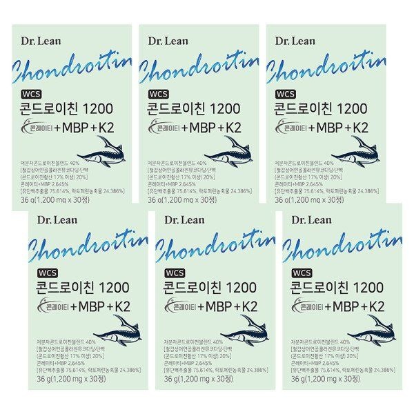 닥터린 콘드로이친 1200 콘레이티 MBP K2 1200mg x 30정 6박스 S_B 3687326